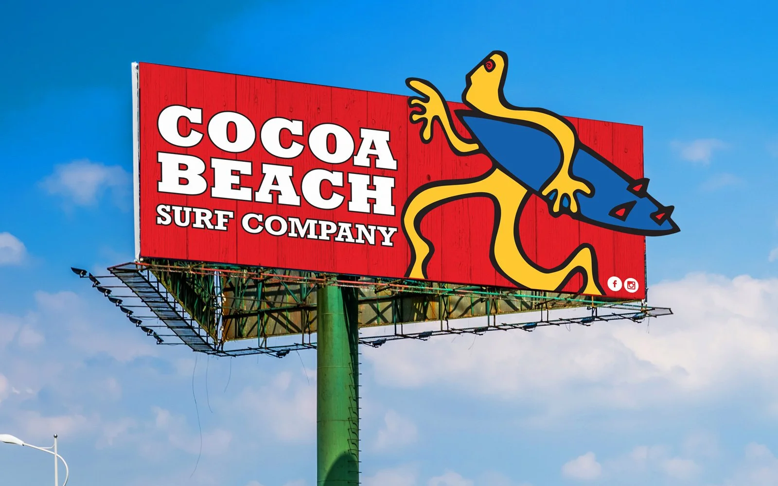 Cocoa Beach Surf Company billboard design