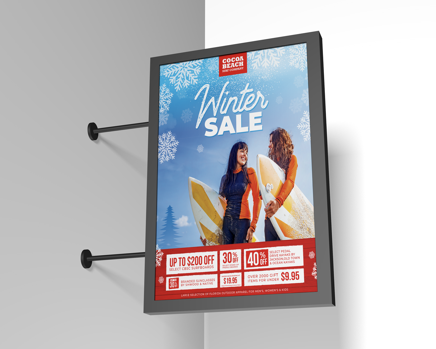 Cocoa Beach Surf Company signage design