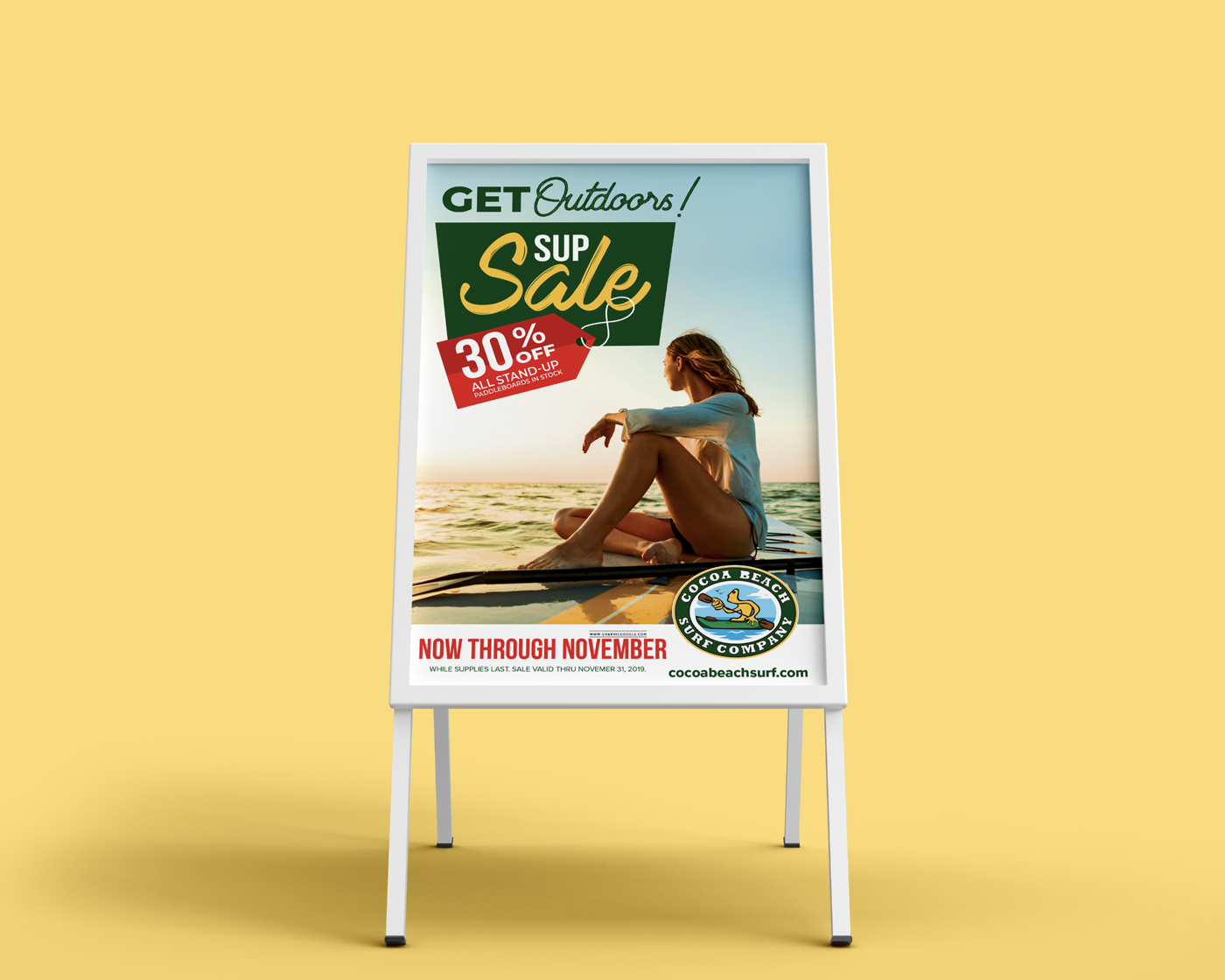 Cocoa Beach Surf Company sign design