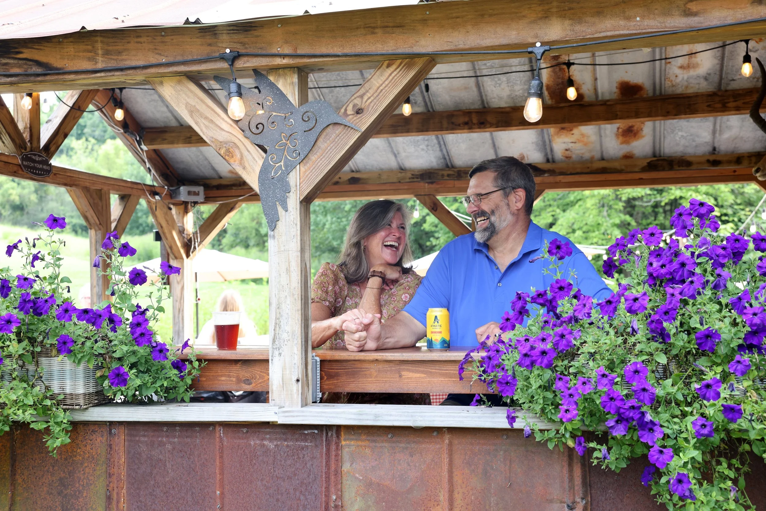 Guests enjoying drinks at the Silo at Twin Willows.