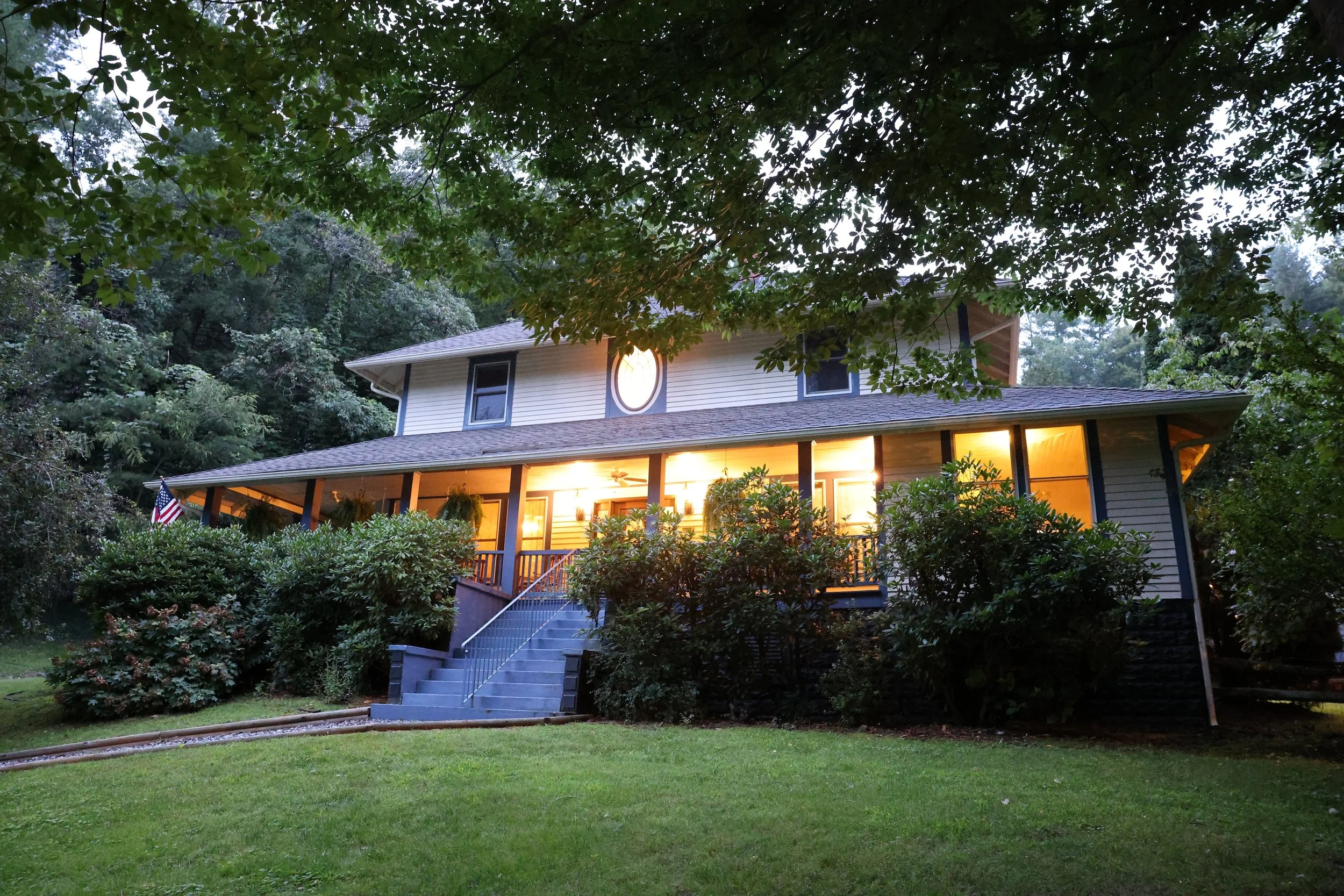 Stines House at Twin Willows, a group vacation home in Mars Hill, North Carolina.