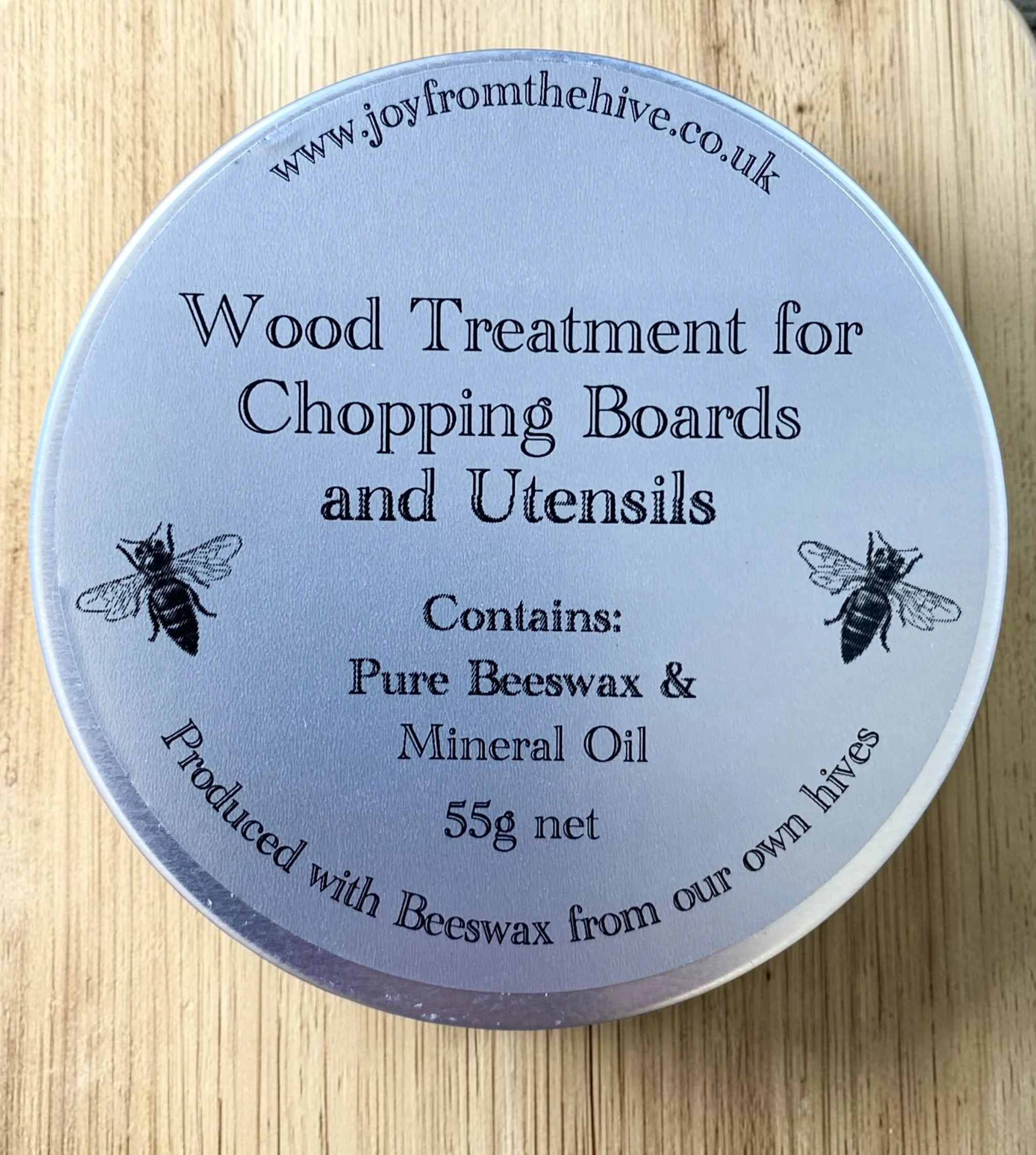 Beeswax Wooden Chopping Board & Utensil Wax Treatment (55g) | Joy From The Hive
