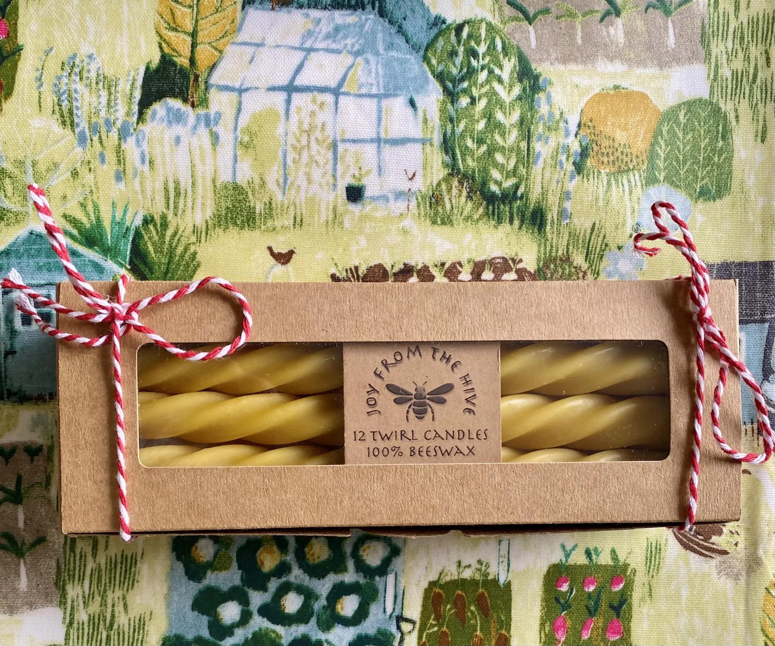 Handmade Beeswax Twisted Taper Candles – Set of 12 *