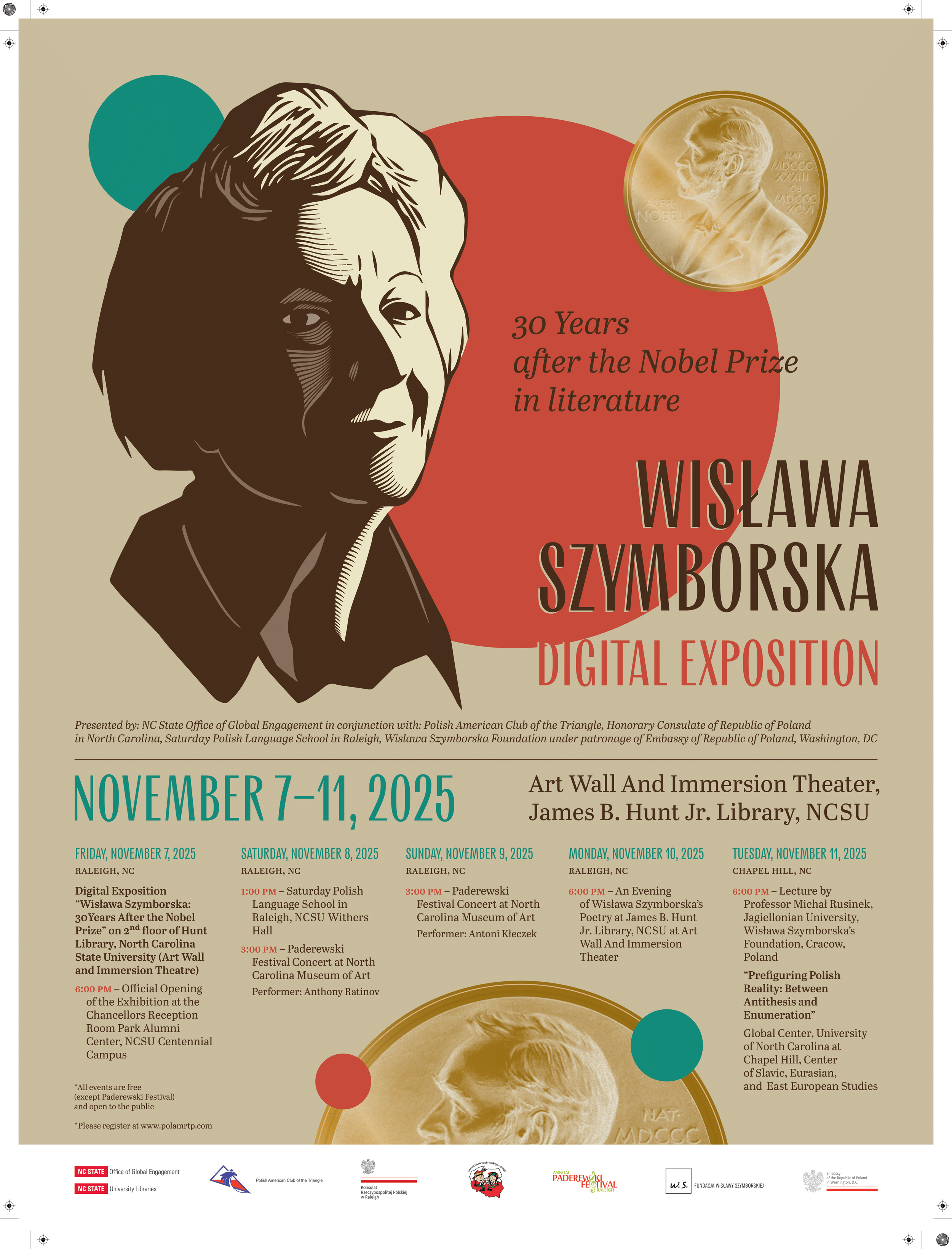 Celebrating Wisława Szymborska: Raleigh &amp; Chapel Hill, November 7–11, 2025