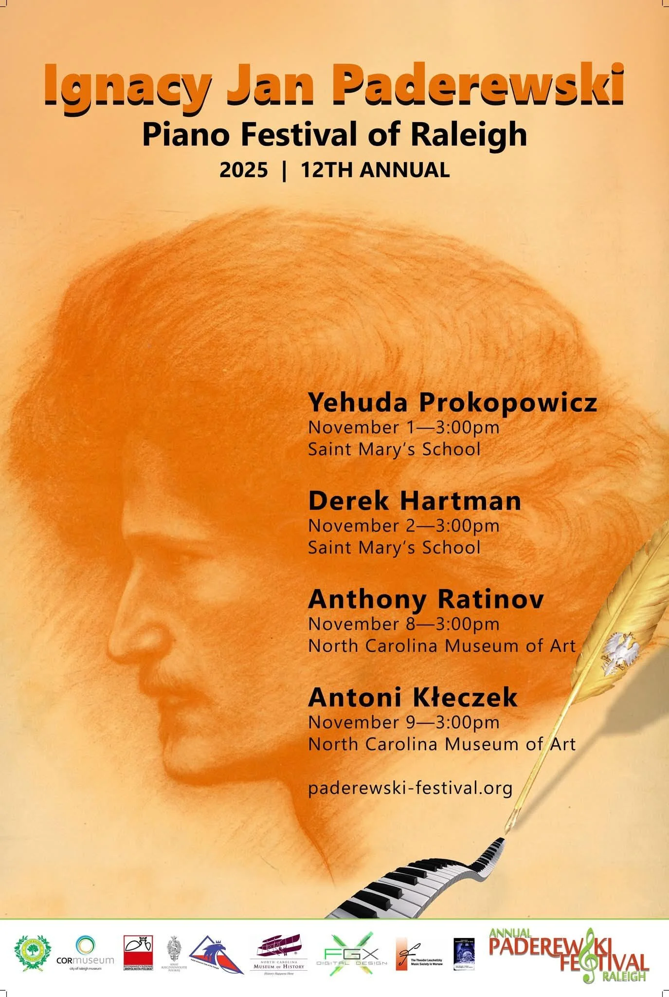 Paderewski Festival, Raleigh,  November 1-9