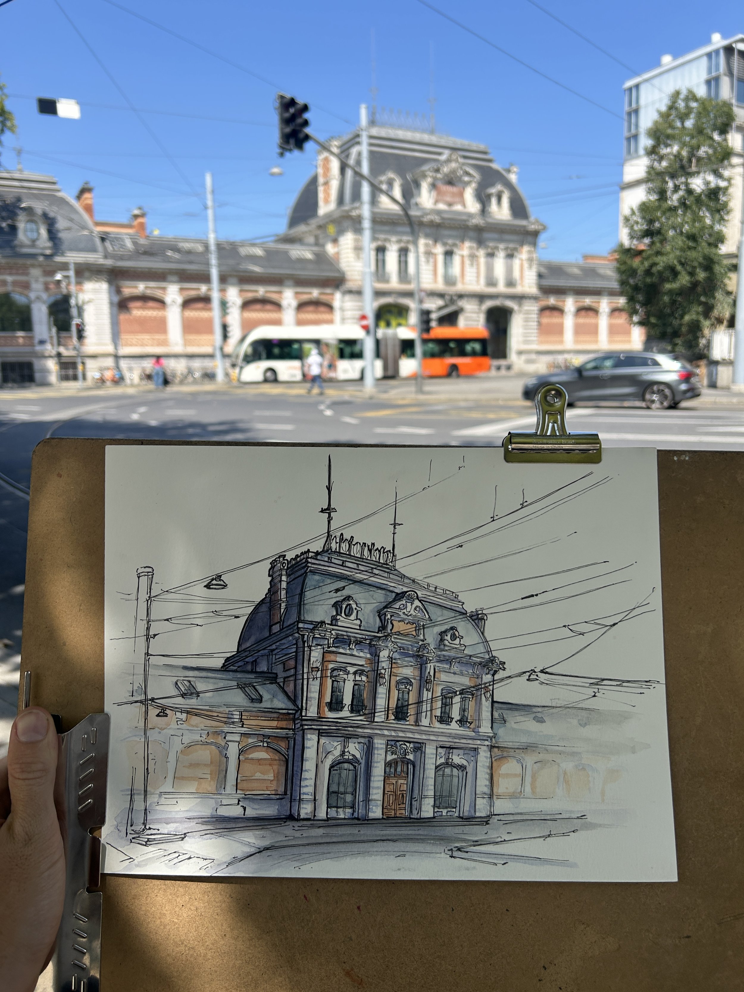 Watercolor and Urban Sketch