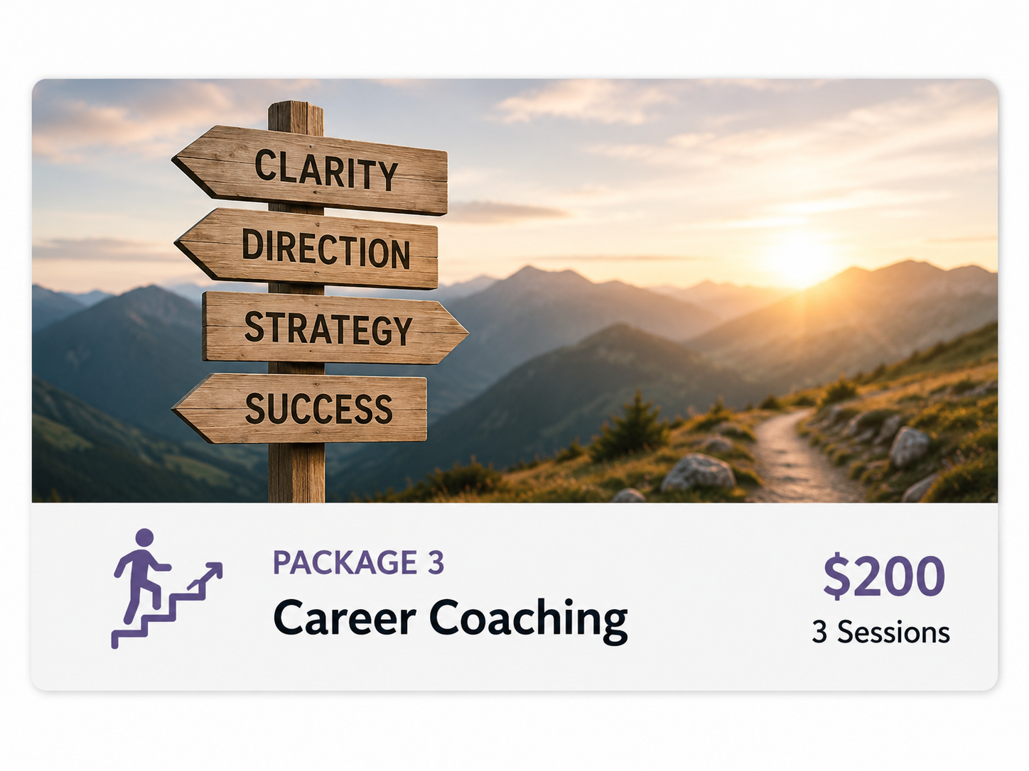 Career coaching, direction, strategy, and success along the path toward professional growth and new career opportunities.