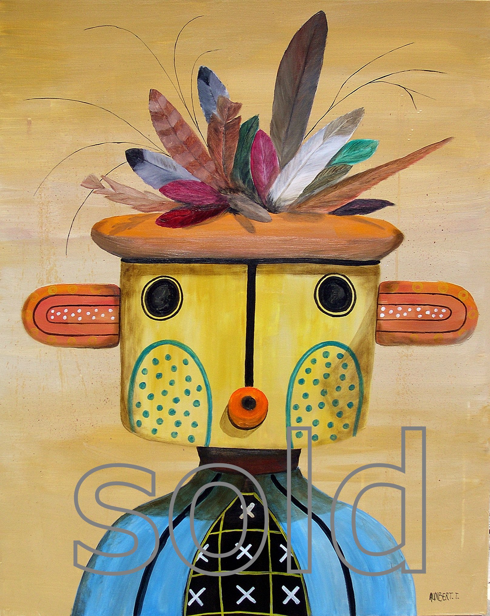 Butterfly katsina 100x80cm