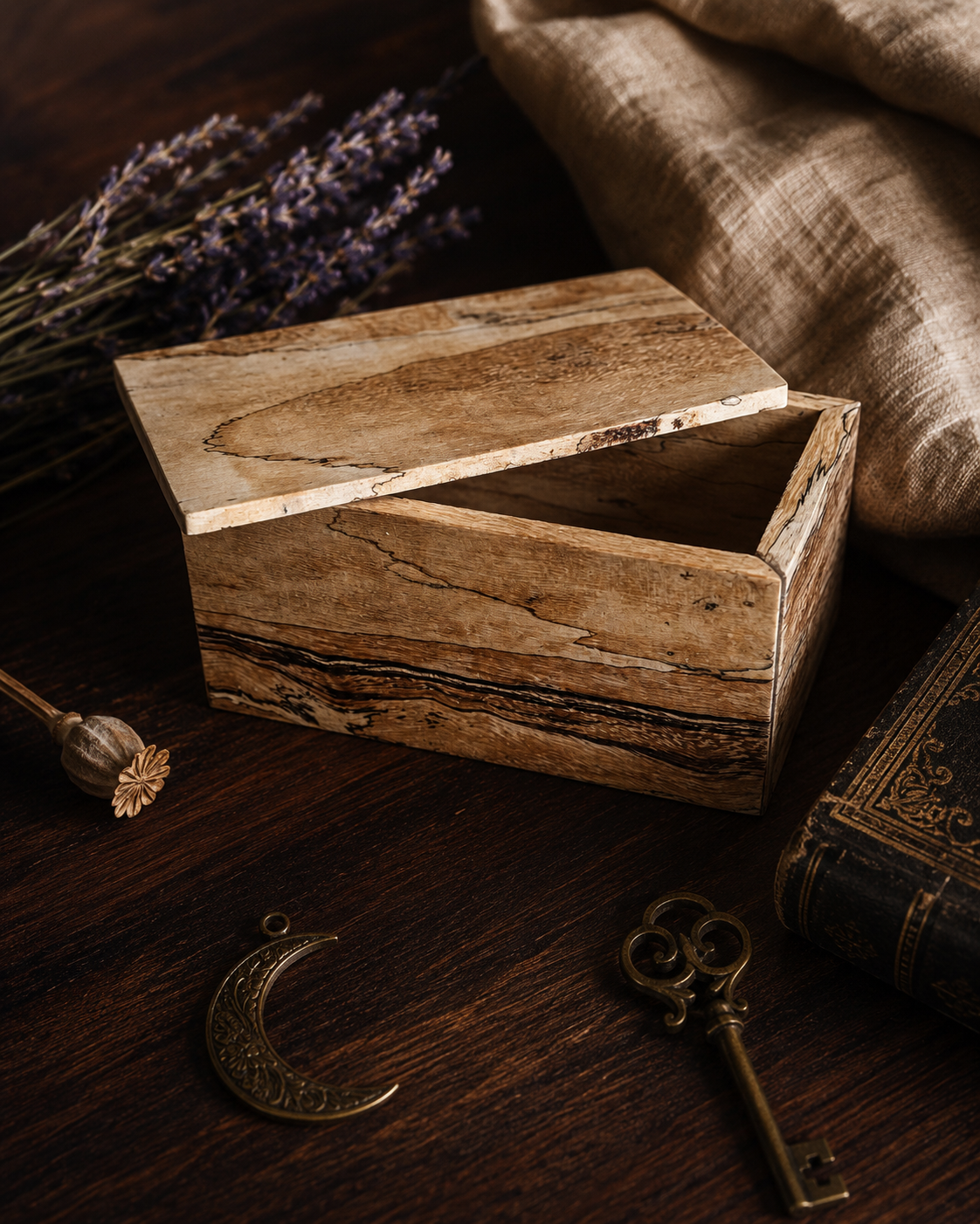 Spalted Maple Ritual Keeping Box