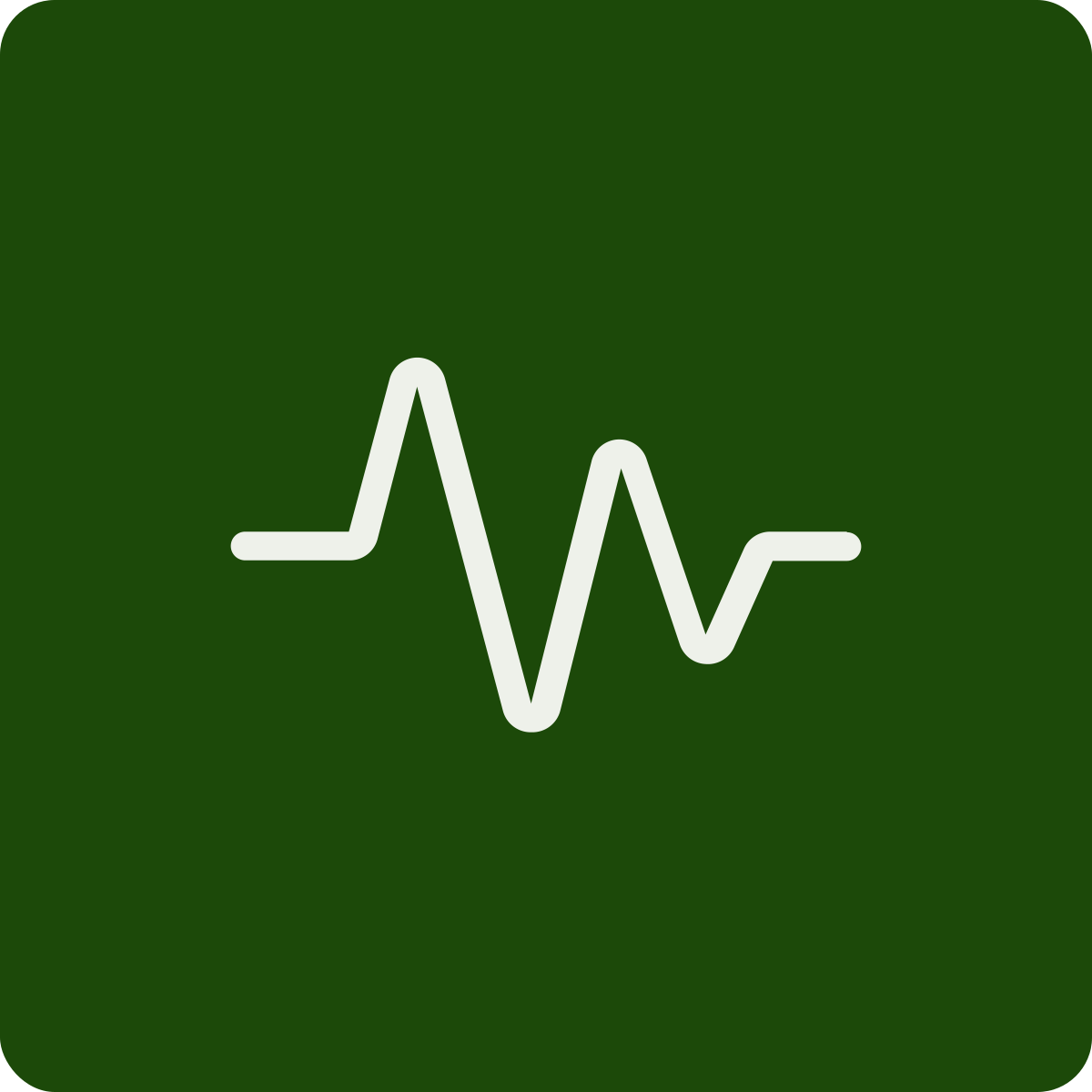 Green background with a white heartbeat line.