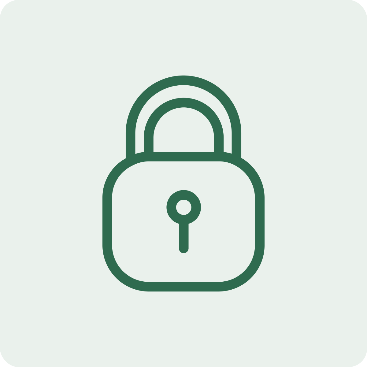 Icon of a padlock on a light background.