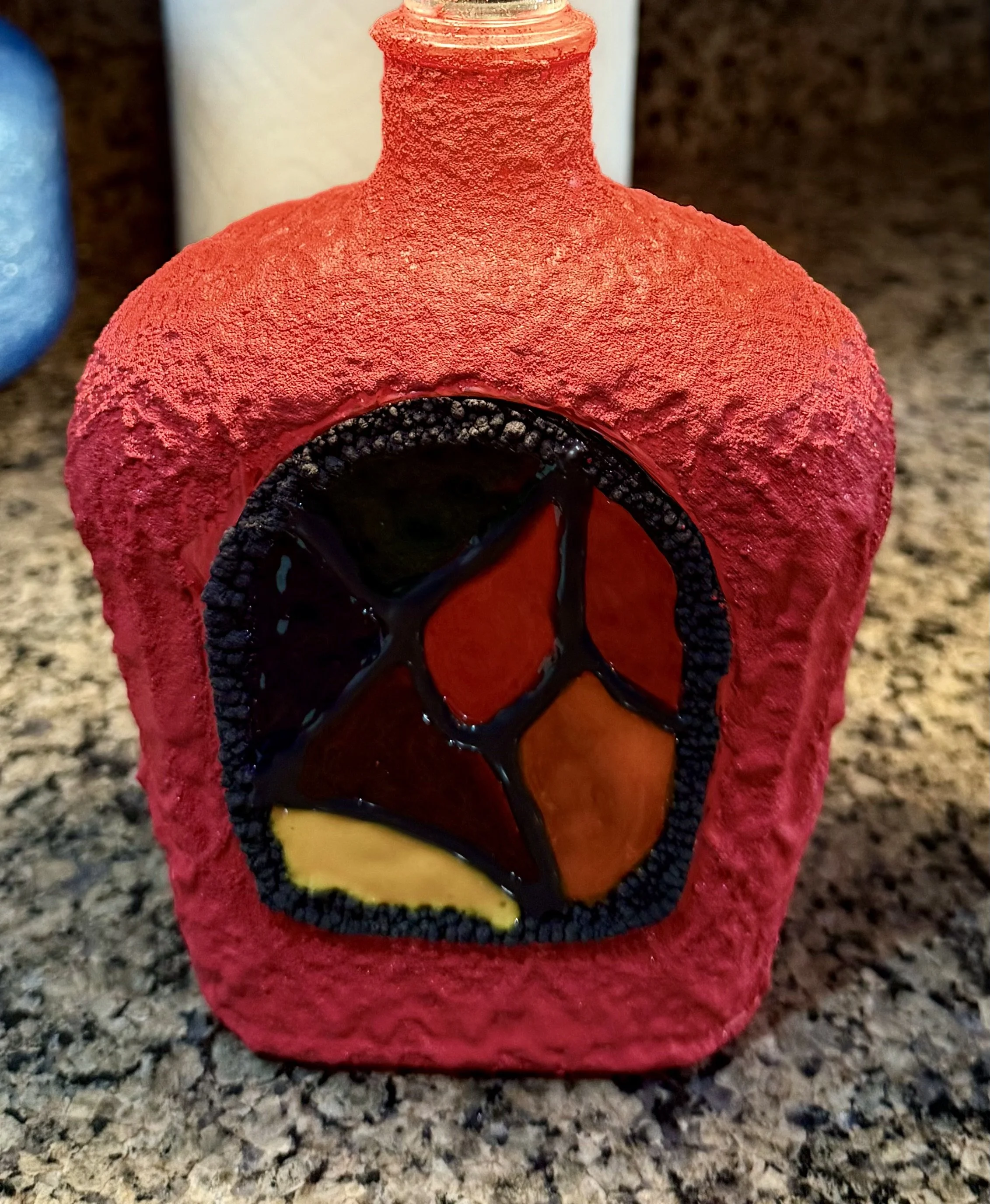 Red Mosaic Crown Royal Bottle