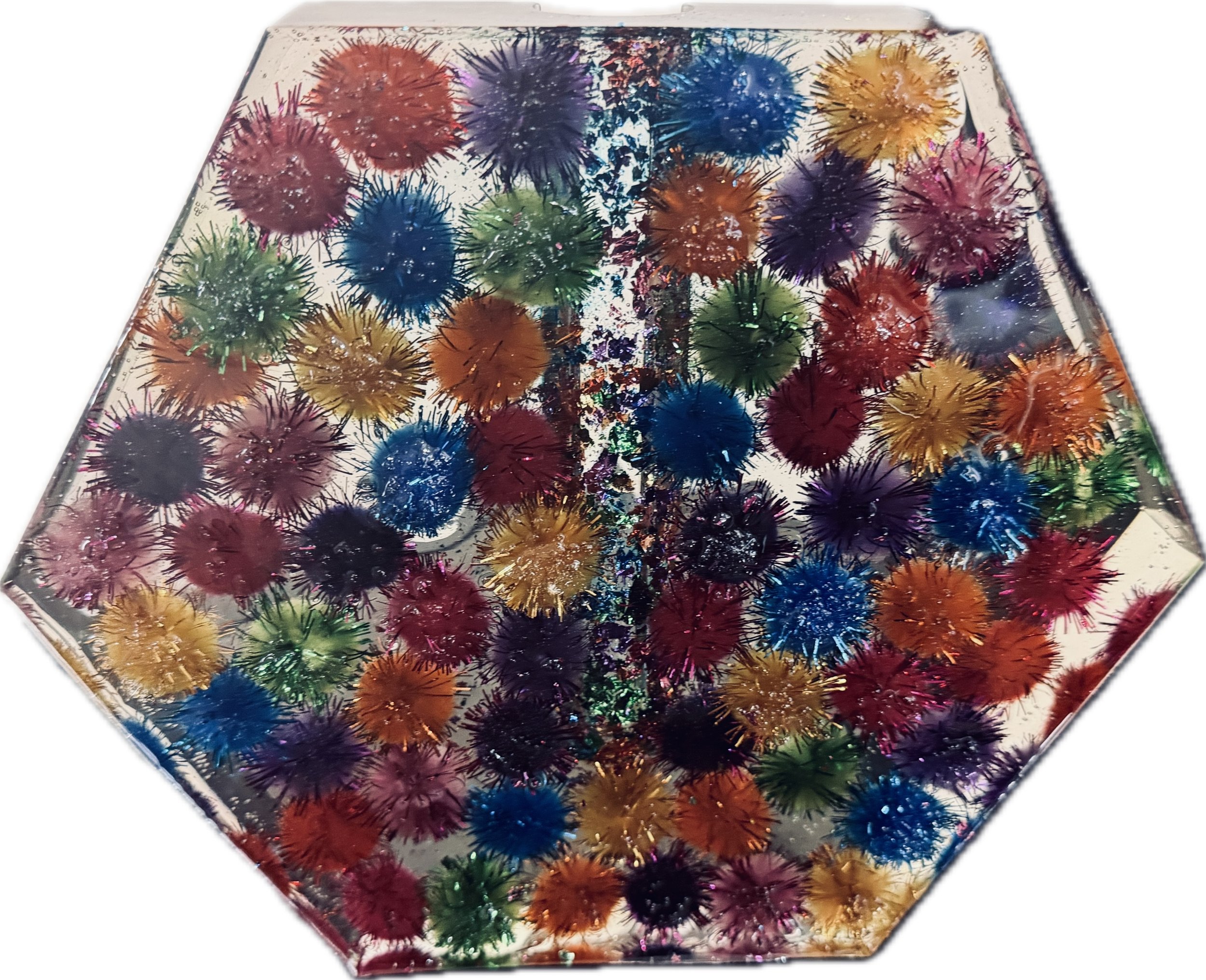 Color Burst Resin Vase