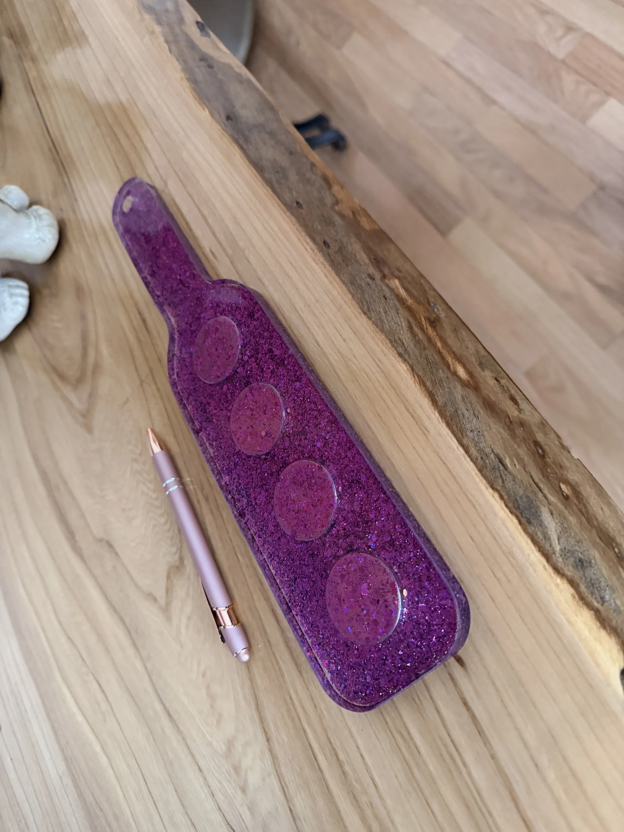 Purple Glitter Shot Glass/Tea Light Holder
