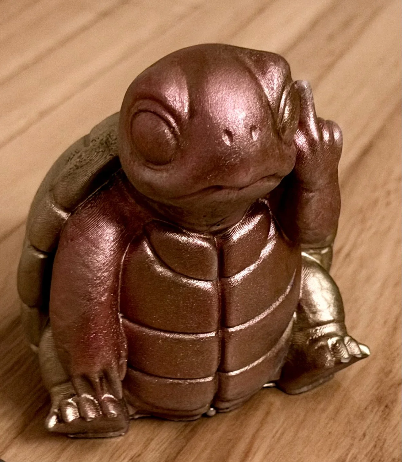 Turtle Salute Resin Sculpture