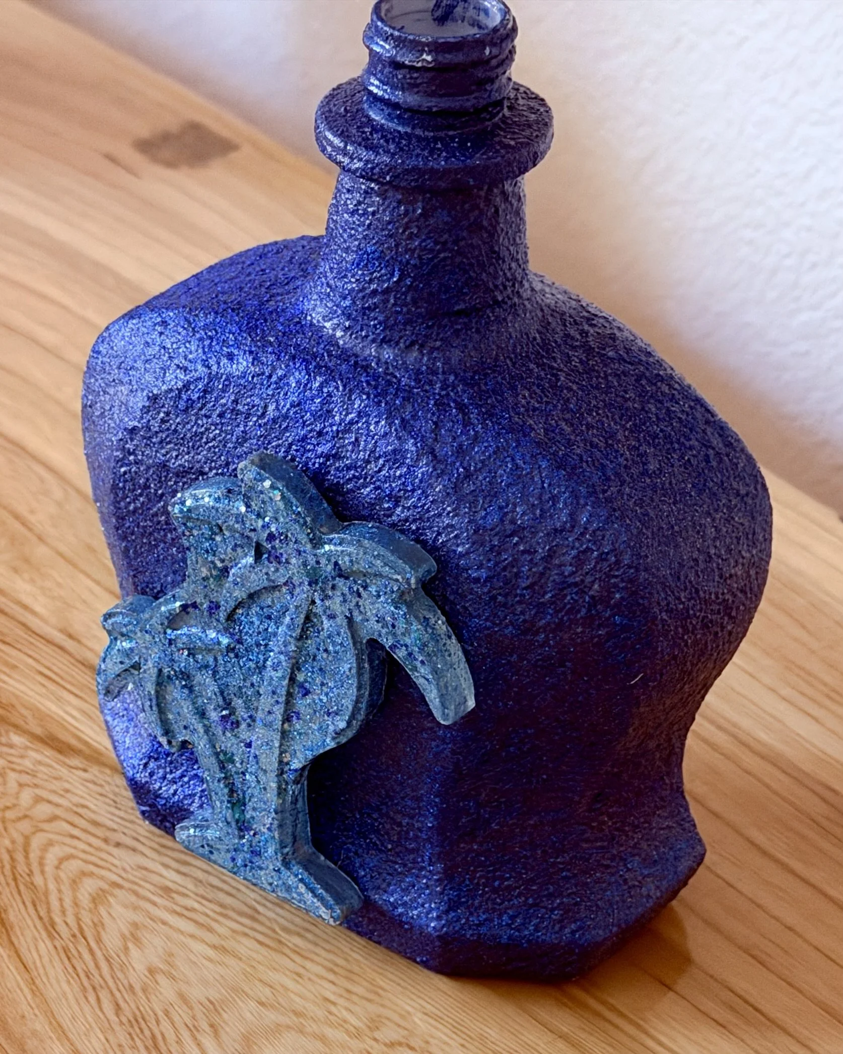 Tropical Palm Crown Royal Bottle Art