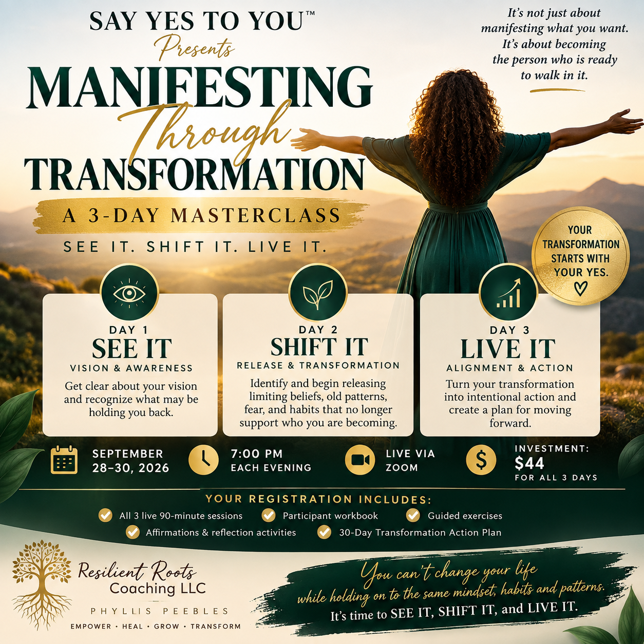 Manifesting Through Transformation - 3 Day Masterclass