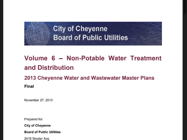 Cheyenne Prairie Generating Station Water Demand &amp; Reclaimed Water Planning