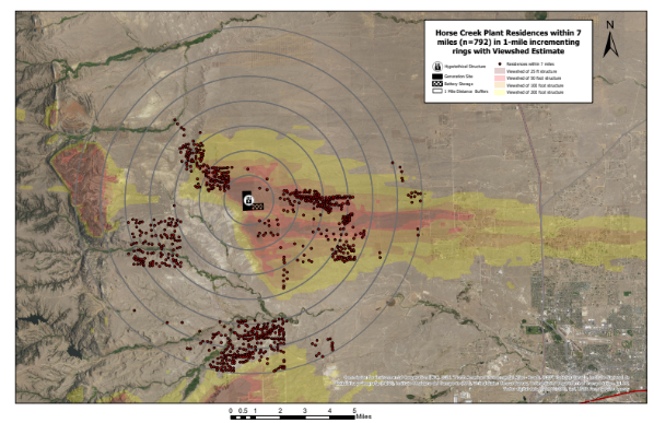 Preliminary Horse Creek Residential Viewshed — 7-Mile Area