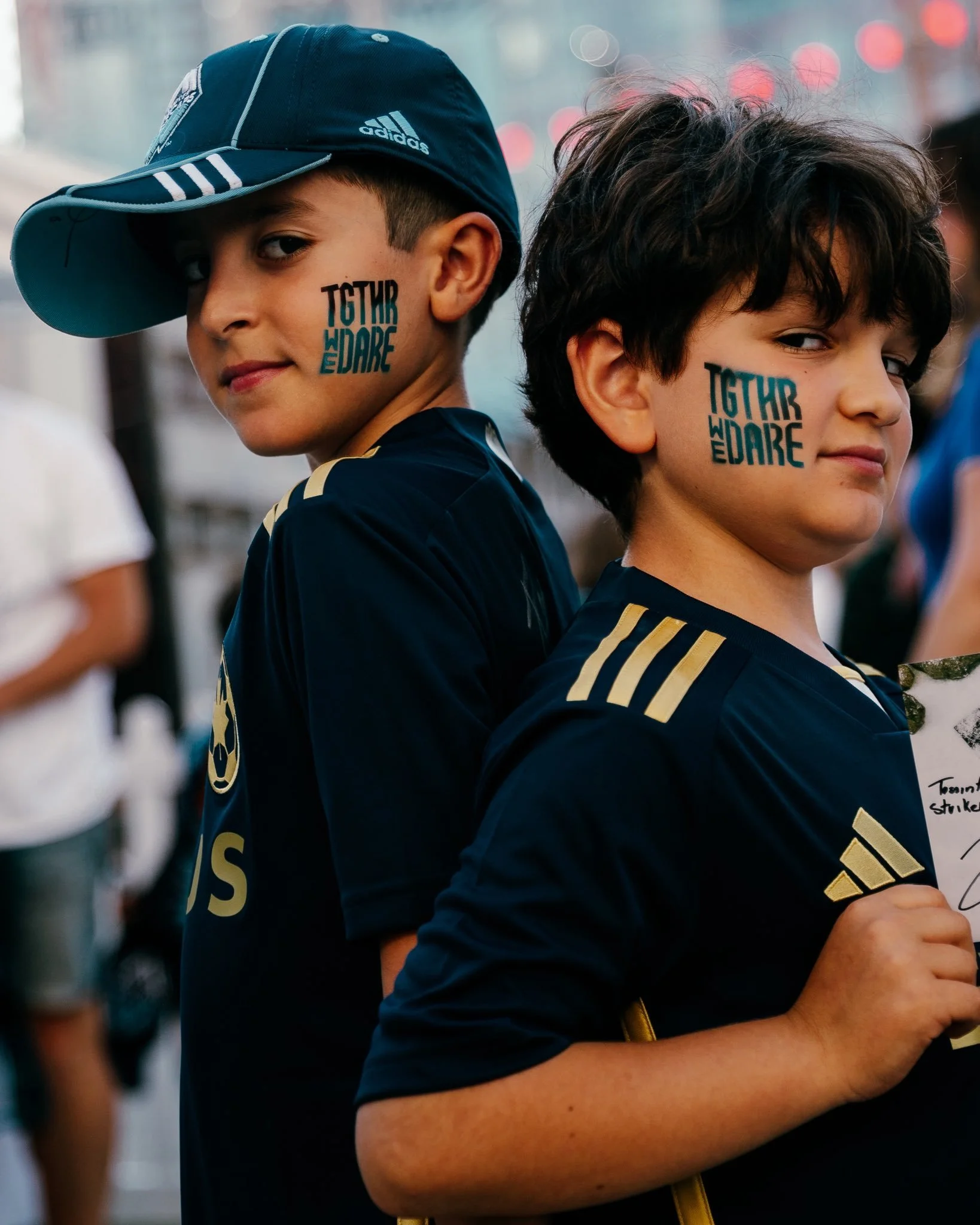  Beau Chevalier photo of two young Vancouver Whitecaps FC soccer fans outside of BC Place in Vancouver