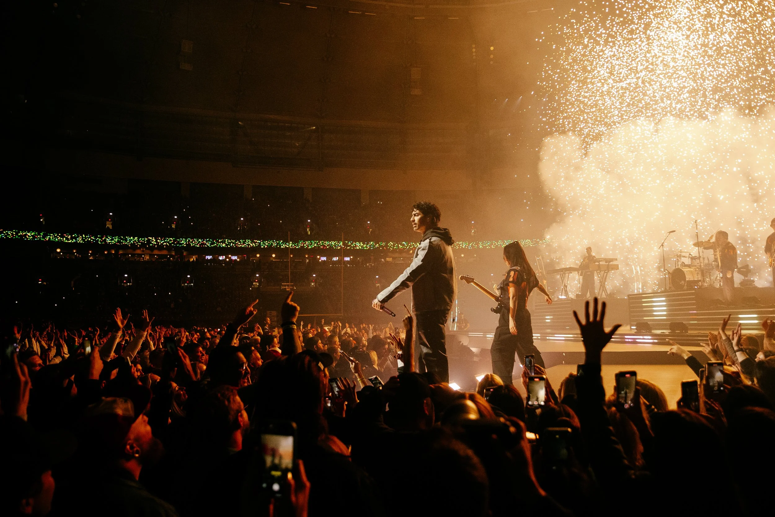 Beau Chevalier photo of the Jonas Brothers performing at the 2024 CFL Grey Cup in Vancouver at BC Place
