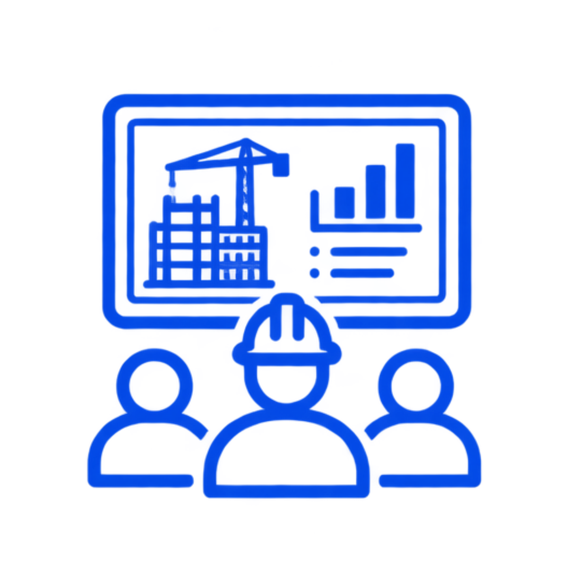 Blue neon icon of a grocery shopping cart and a house inside a smartphone outline.