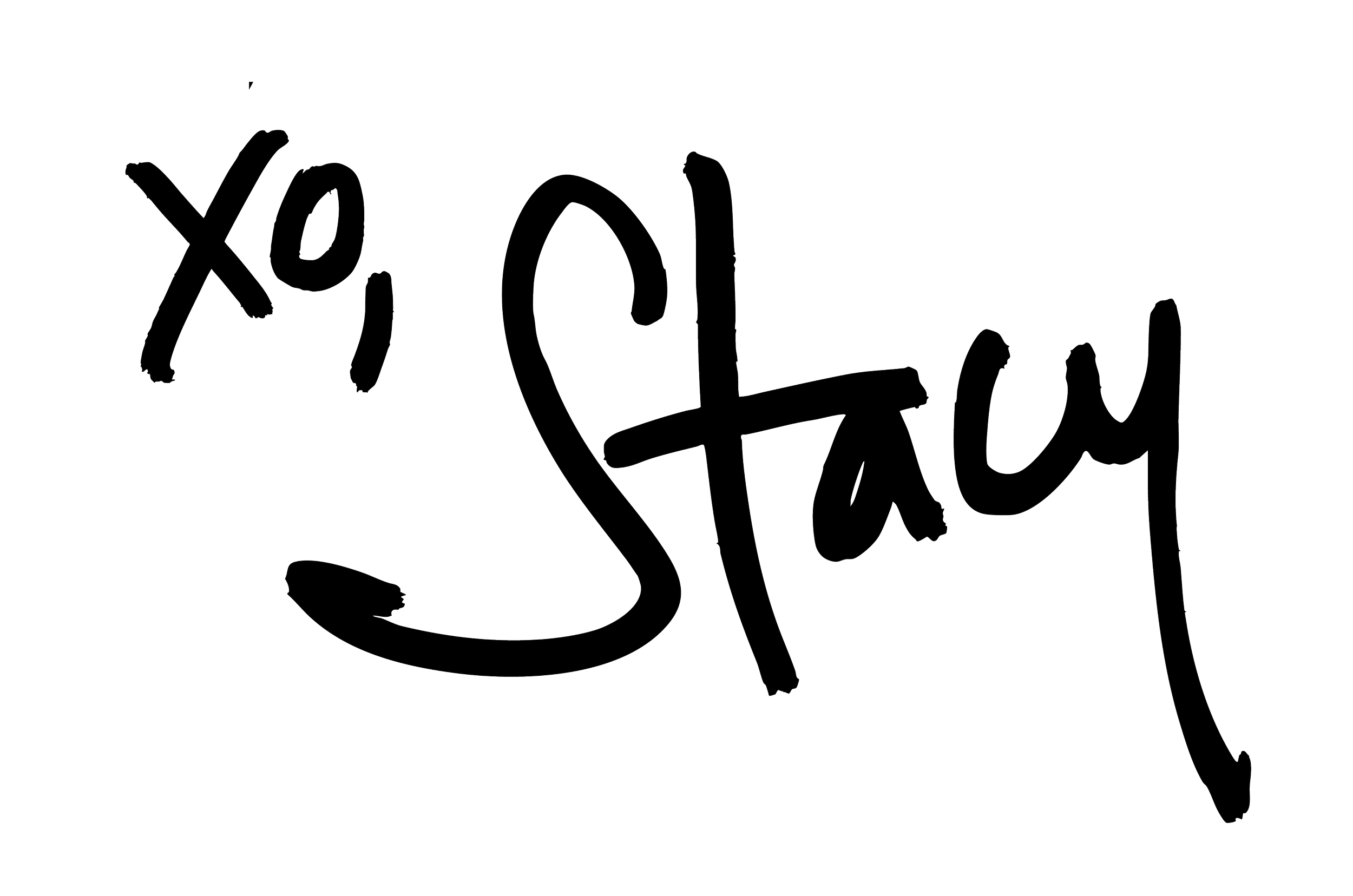 Outline drawing of the word "YAY!" written in a playful, handwritten style.