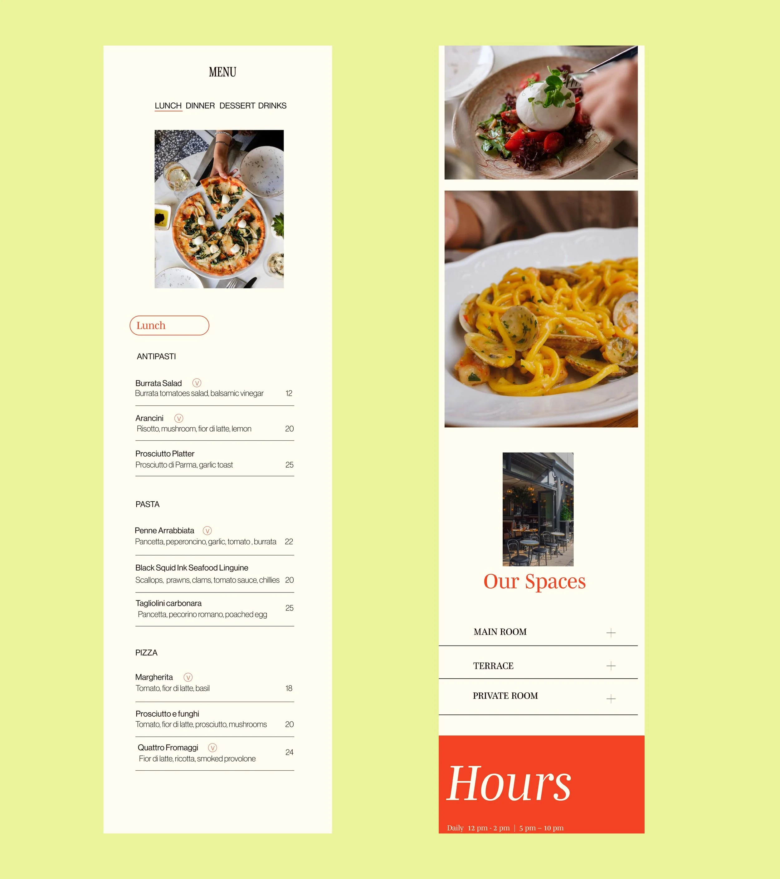 website wireframes