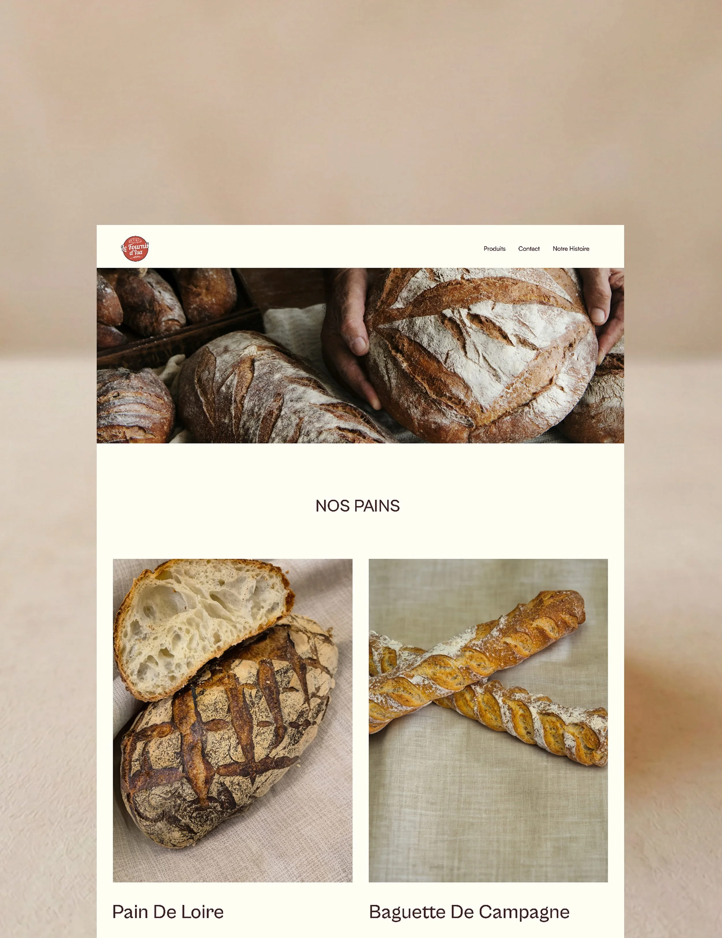 website our breads page