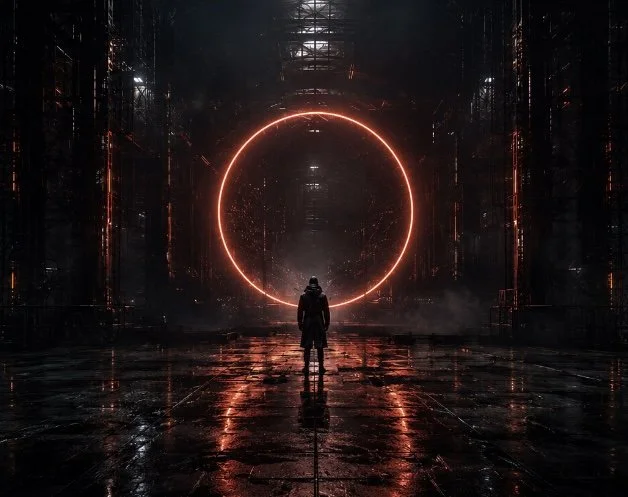 Branding for DPC Productions, Daniel Paul Calvo's sync licensing music catalogue for film, TV, gaming, advertising and visual media. Industrial, dystopian, futuristic "Systems" sound project.