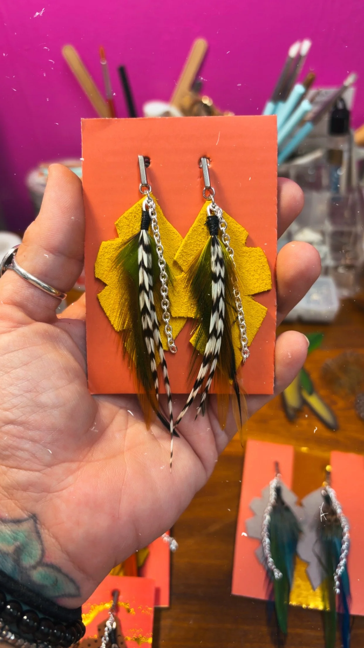 Who Doesn't Love Yellow Silver Bar Studs