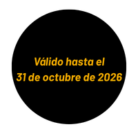 Good through October 31, 2026 in Spanish