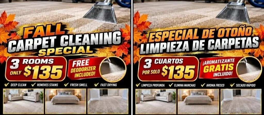 Carpet being cleaned with professional tool. special pricing on carpet cleaning 3 rooms for $135 with free deoderizer