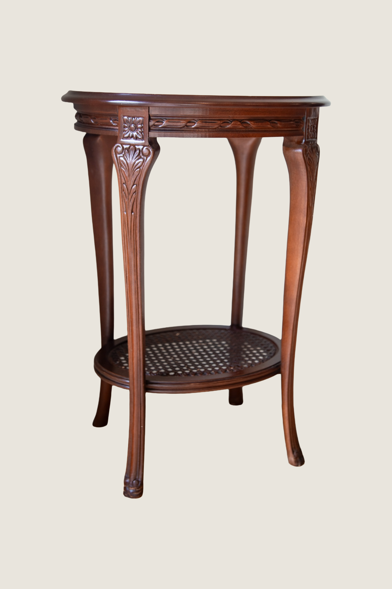 Carved Timber Occasional Table