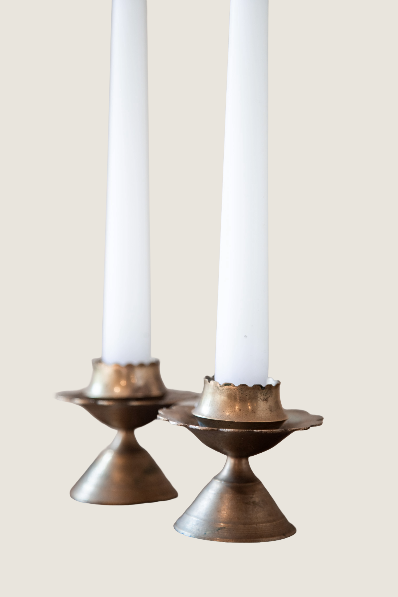 Pair of Vintage Brass Candlestick Holders