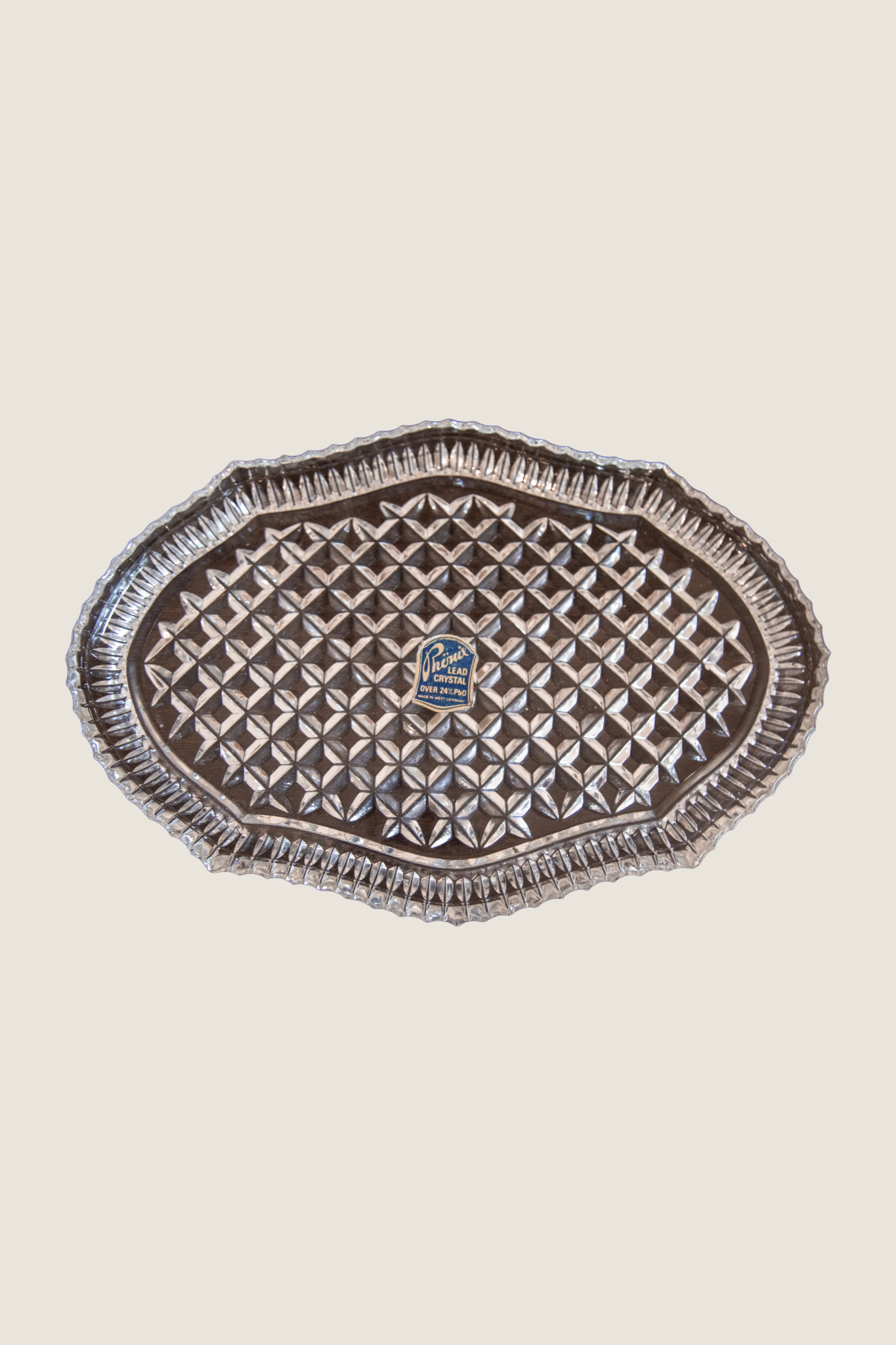 Prinz West German Lead Crystal Tray