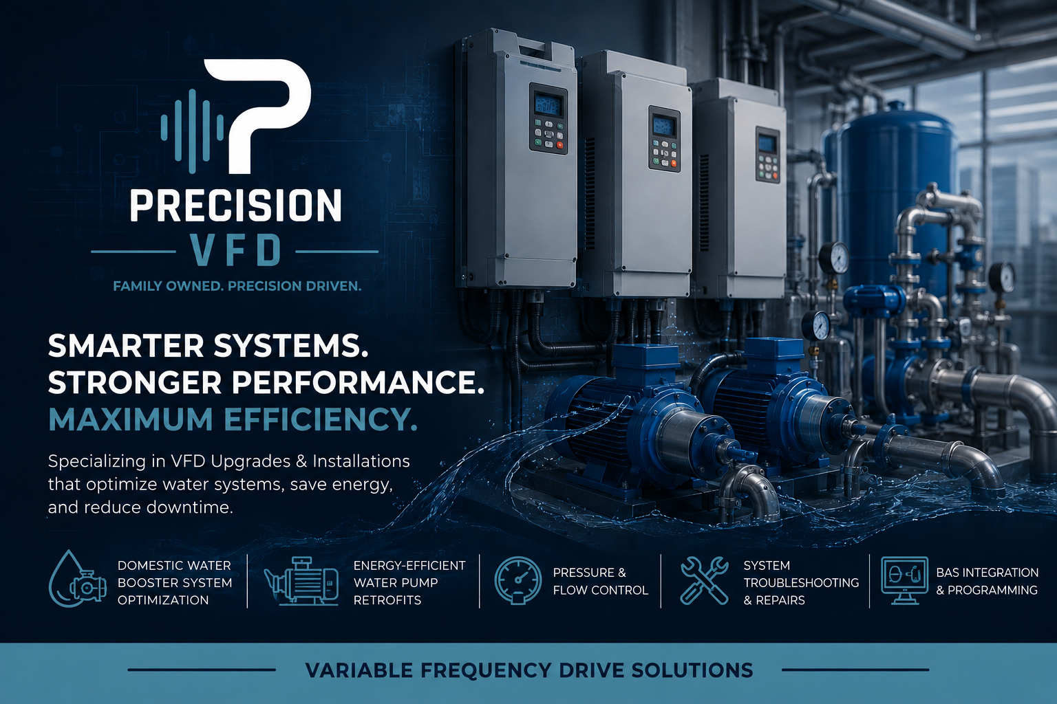 Precision VFD - Variable Frequency Drive Solutions for Sarasota county and surrounding areas.
