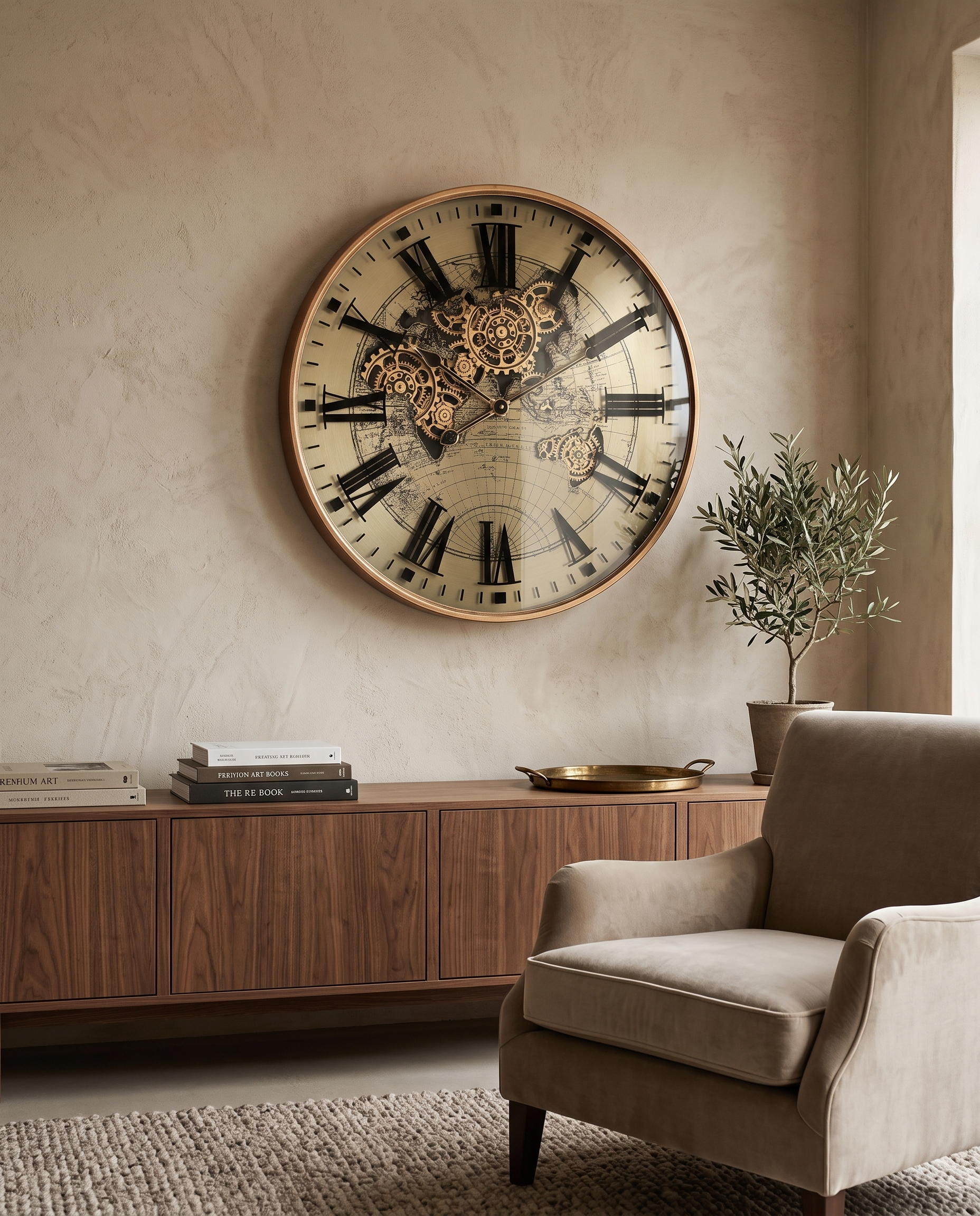 Firefly - Create a highly realistic lifestyle product photograph using the uploaded clock as the.png