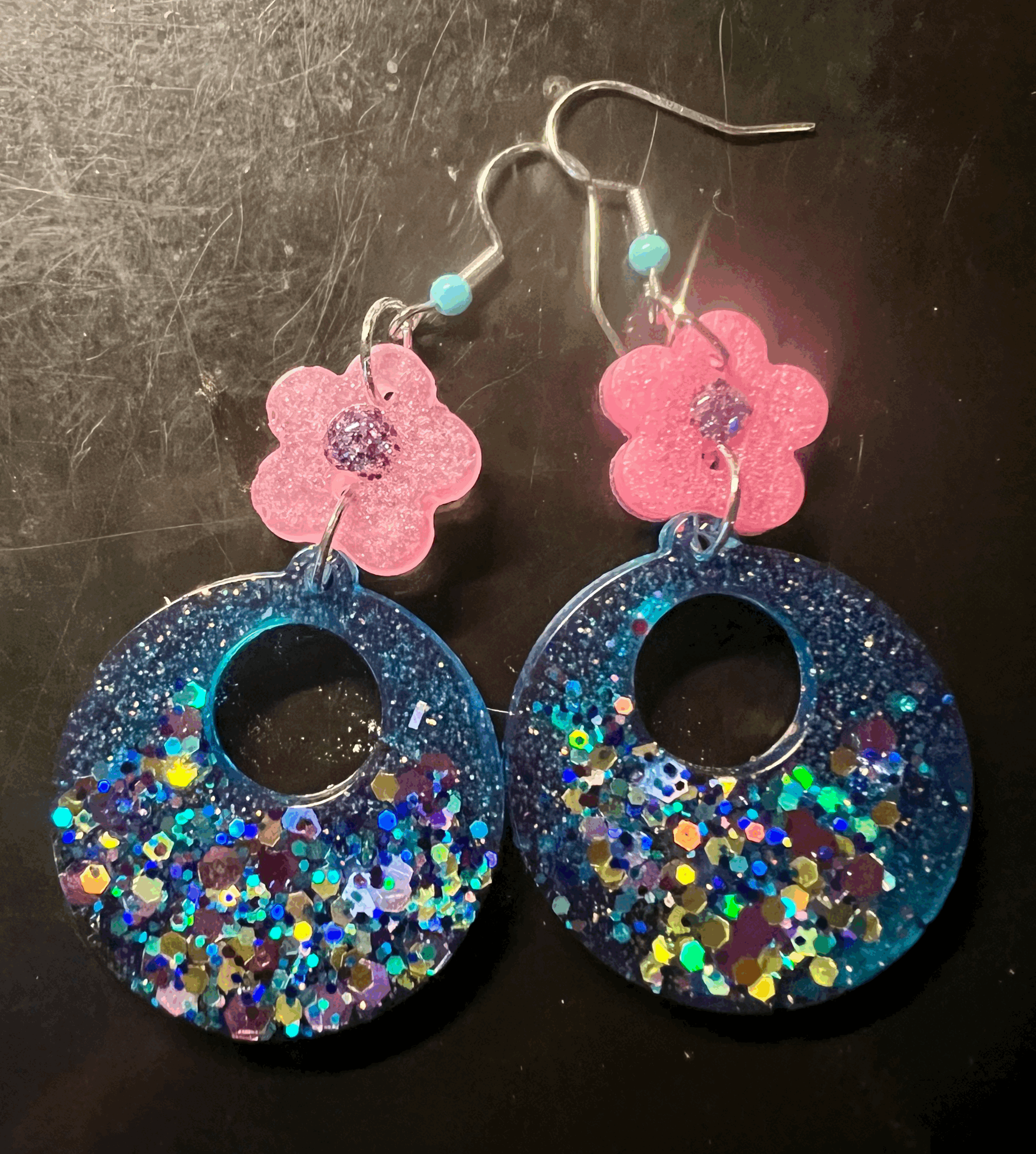 Circle Flower Earrings