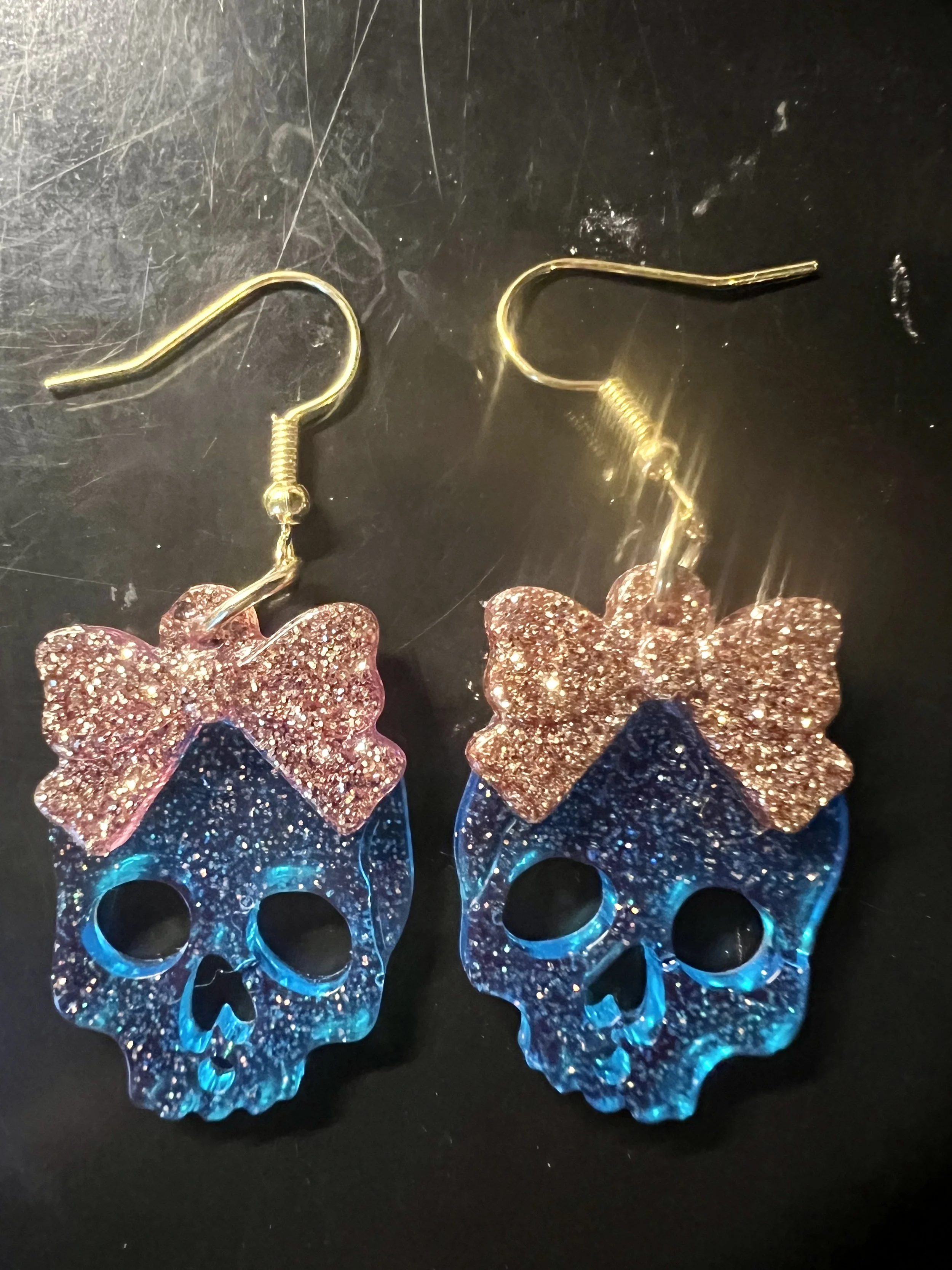 Bow Skull Earrings