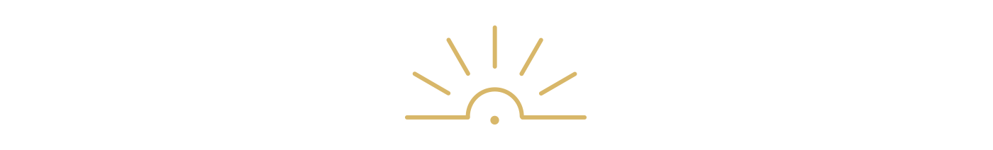 Stylized sun icon with rays extending outward, symbolizing sunrise or daytime.