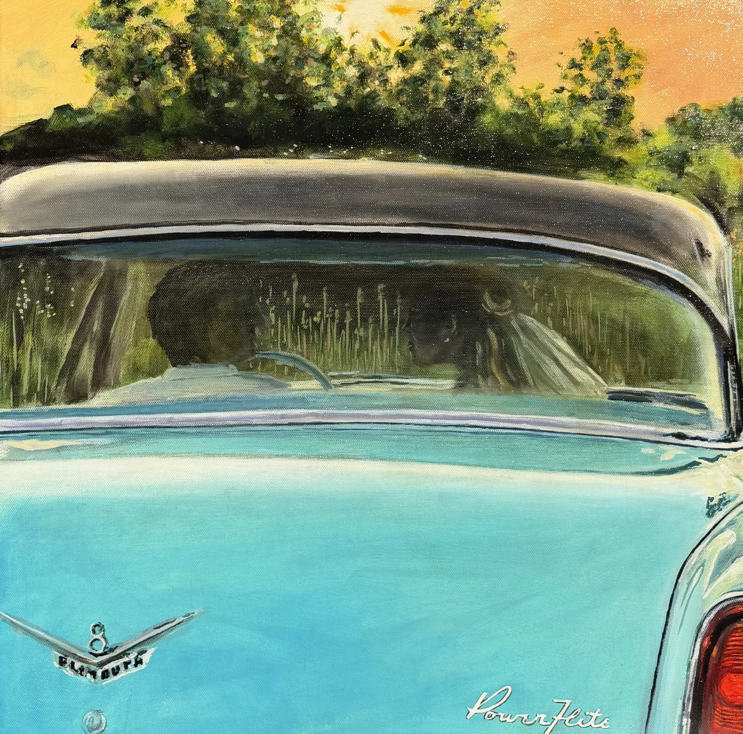 close up of acrylic painting