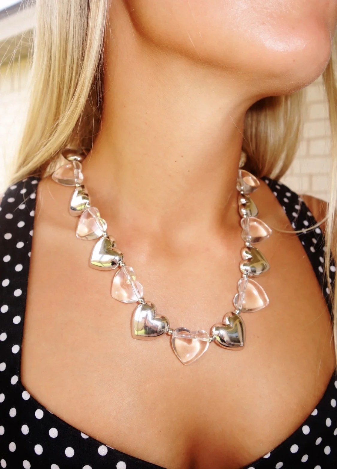 Candy Hearts — Clear & Silver