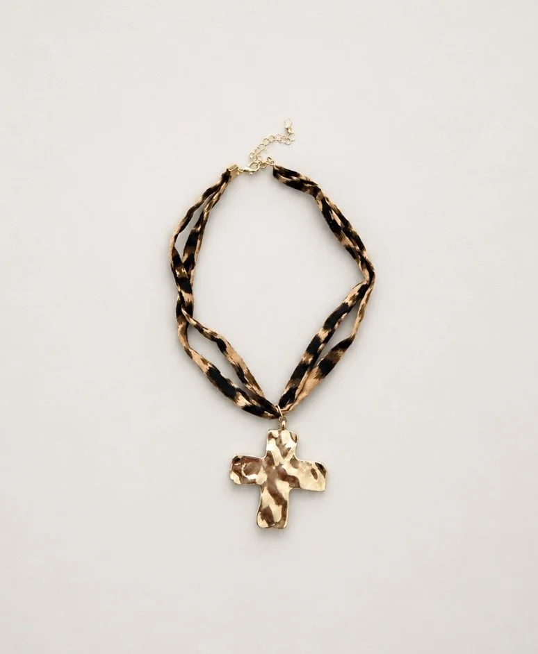 Leopard Cross Necklace