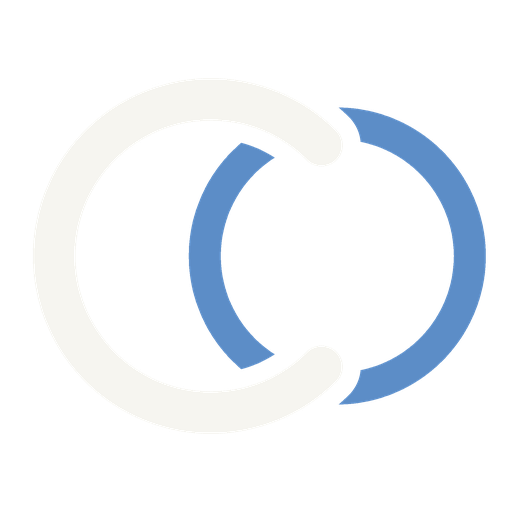 Confluence Operations Partners logo mark — interlocking C and O in charcoal and cobalt blue