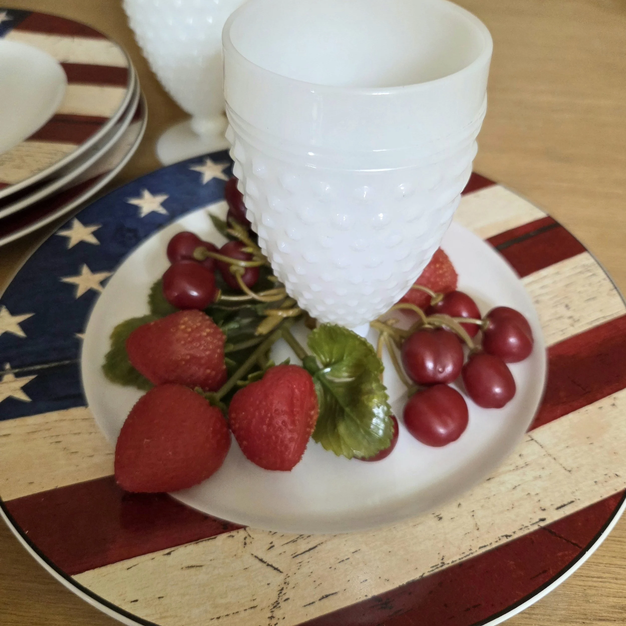 vintage flag americana dinner plate