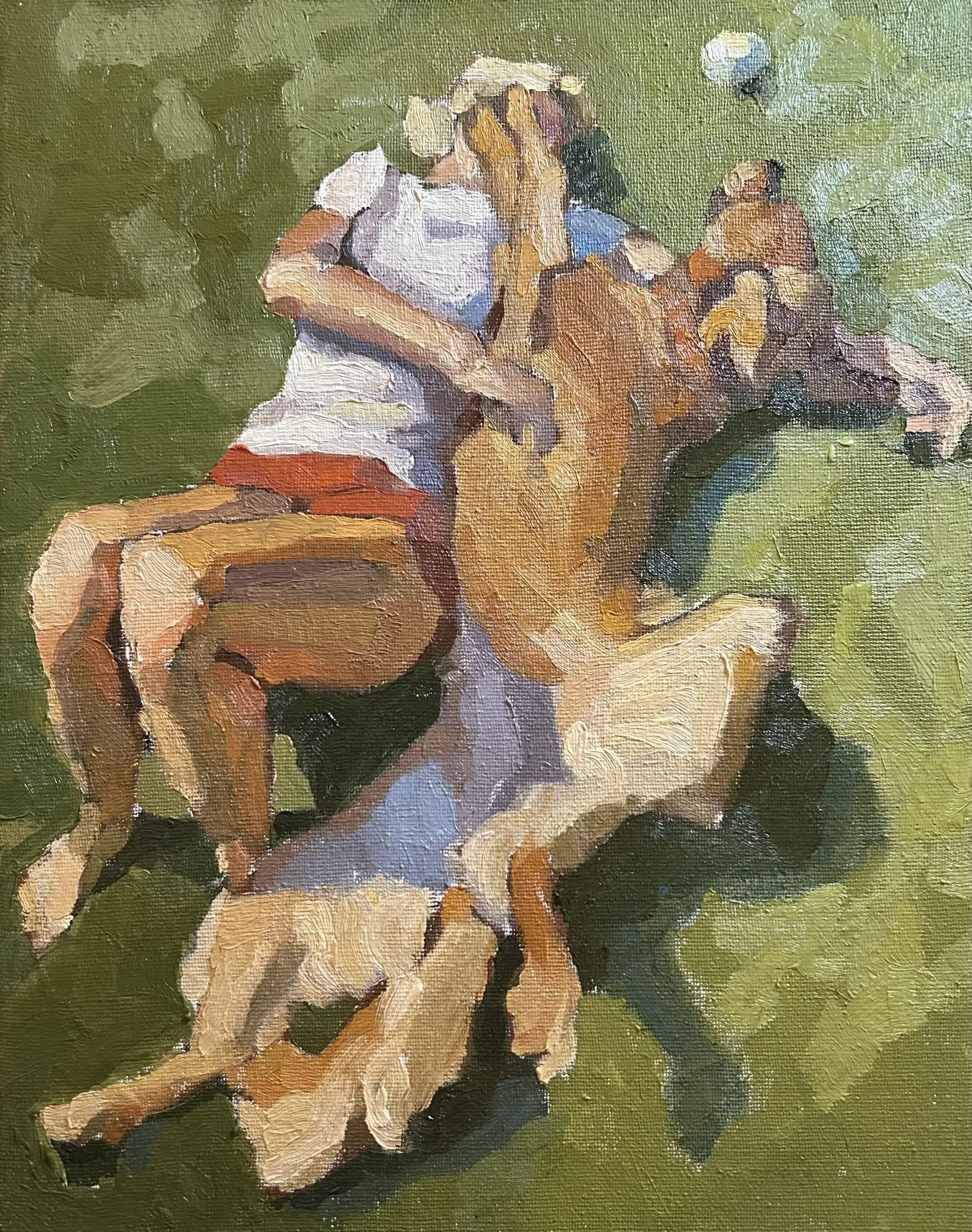 A girl and her dog
14 x 11 in oil on canvas board
$350