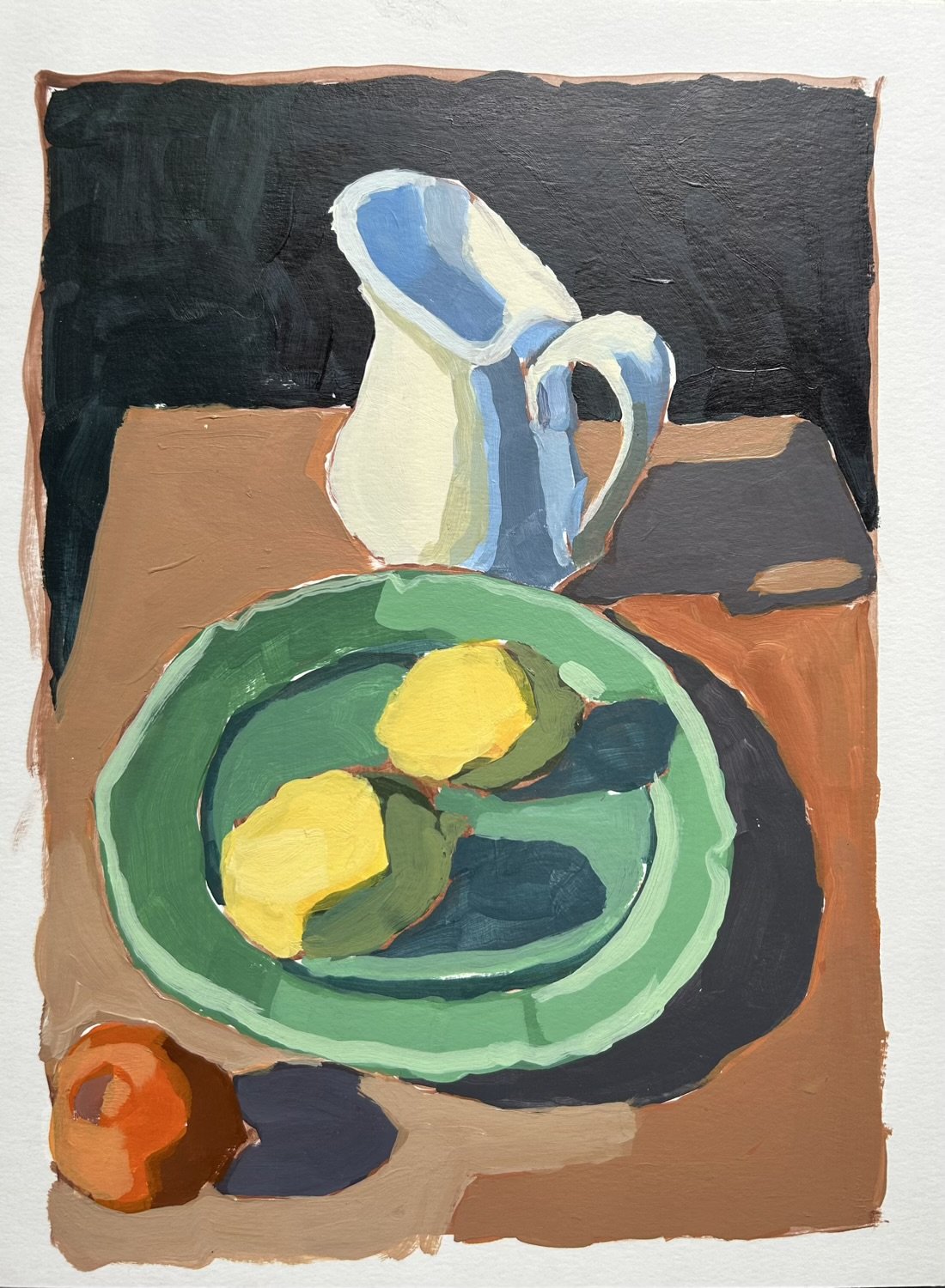 Two lemons
14 x 11 in acrylic on paper
$225