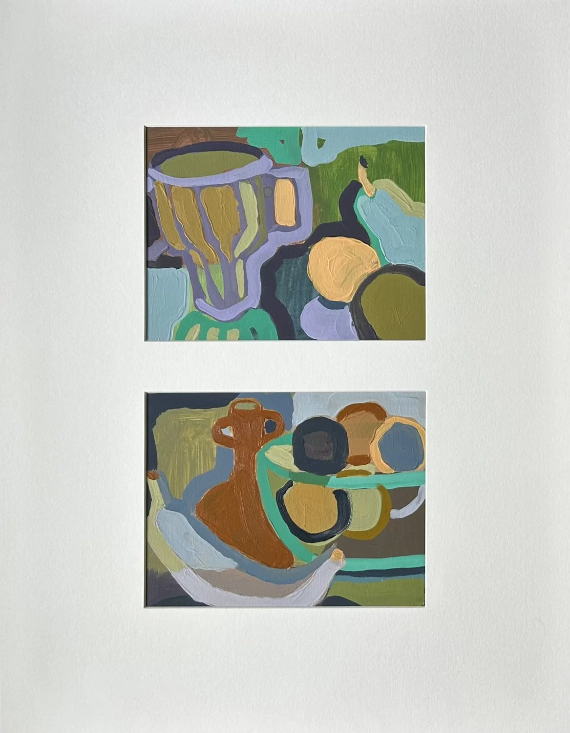 Kitchen life
18 x 14 in acrylic on paper 
mounted and matted, unframed
$250