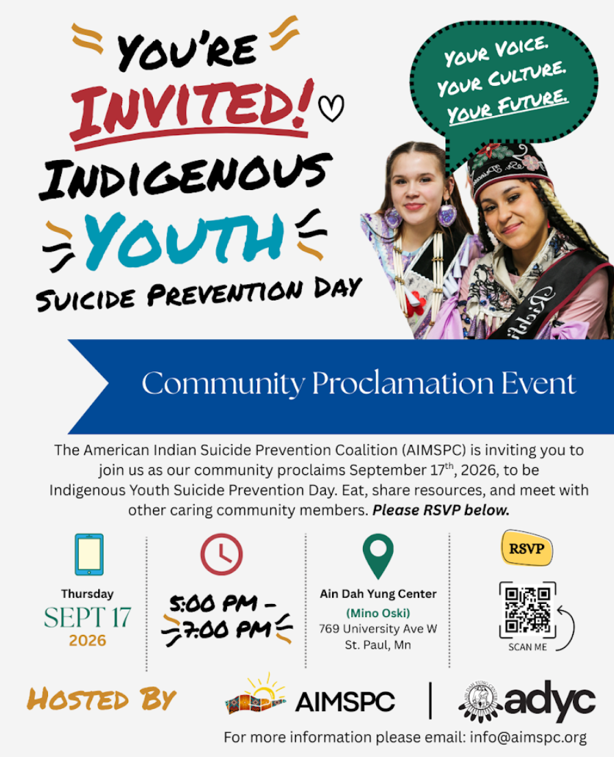 Indigenous Youth Suicide Prevention Day Proclamation Event